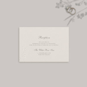 Faux Embossed Wildblomme Classic Reception Bröllop Tilläggskort