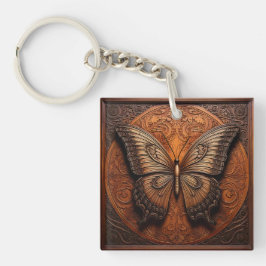 Faux Embossed Wood Butterfly