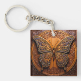 Faux Embossed Wood Butterfly