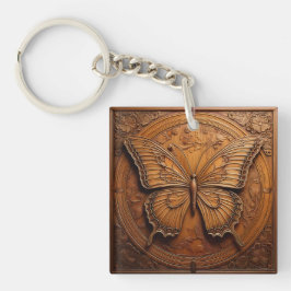 Faux Embossed Wood Butterfly