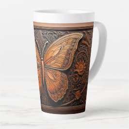 Faux Embossed Wood Butterfly, Paisley and Flowers