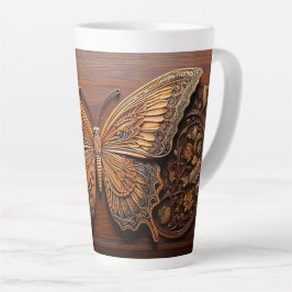 Faux Embossed Wood Butterfly, Paisley and Flowers