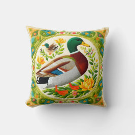 Faux Embroized and Quiled look Mallard Anka Kudde
