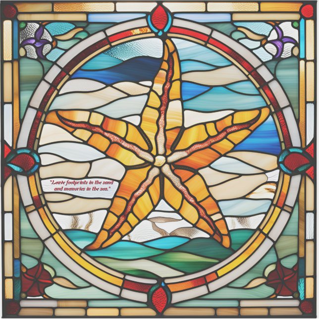 Faux-fastgjord glasstjärt klistermärken (Framsida)