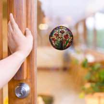 Faux-fastkedjad Blomsterträdgård av glasrund