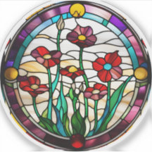 Faux-fastkedjad Blomsterträdgård av glasrund