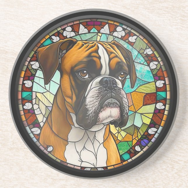 Faux-fastkedjad glasruta, Hund Underlägg (Framsidan)