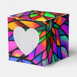 Faux-fastkedjat glashjärta presentaskar