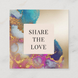 faux faux faux faux faux folie modern Loyalty Card Fyrkantigt Visitkort