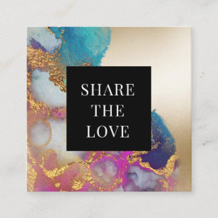 faux faux faux faux faux folie modern Loyalty Card Fyrkantigt Visitkort