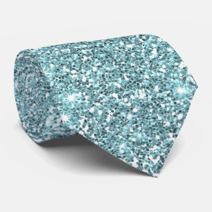 Faux Festive Elegant Blue Glitter Sparkles Slips