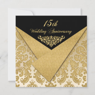 FAUX Flaps Damask 15-årsjubileums inbjudan