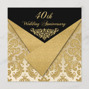 FAUX Flaps Damask 40-årsjubileums inbjudan