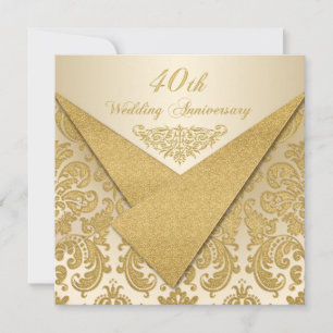 FAUX Flaps Damask 40-årsjubileums inbjudan