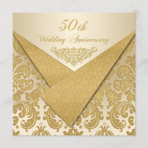 FAUX Flaps Damask 50-årsjubileums inbjudan