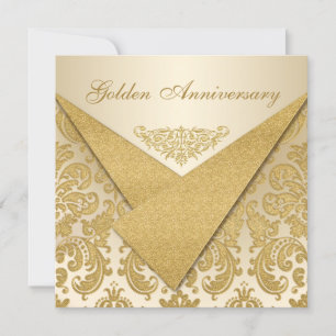 FAUX Flaps Damask 50-årsjubileums inbjudan