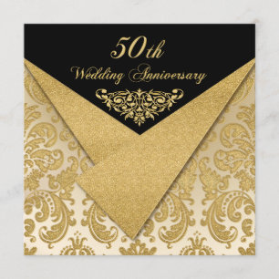 FAUX Flaps Damask 50-årsjubileums inbjudan 2