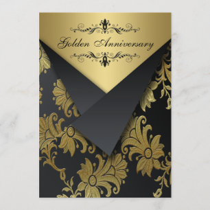 FAUX Flaps Golden Anniversary Inbjudan Ljuskrona
