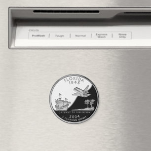 Faux Florida State Quarter Magnet