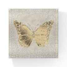 FAUX foil glitter butterfly Paperweight