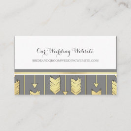 Faux Foil Golden Arrows Grått-webbplatskort Tilläggskort