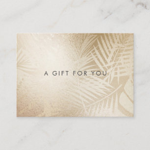 Faux foil guld tropiska presentkort visitkort