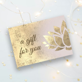 Faux foil lotus blompresentkort