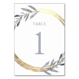 Faux foil och dammblått Bordsnummer 1