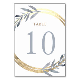 Faux foil och dammblått Bordsnummer 10