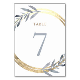 Faux foil och dammblått Bordsnummer 7