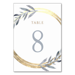 Faux foil och dammblått Bordsnummer 8
