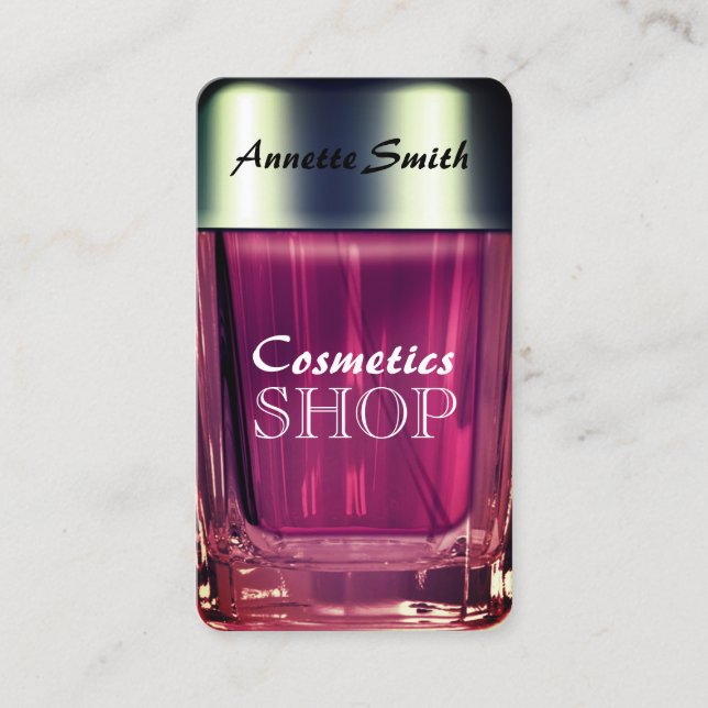 Faux fragrance ser ut visitkort (Framsida)