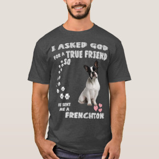 Faux Frenchbo Hund Mamma Froston Pappa Costume Cut T Shirt