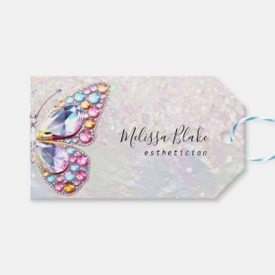 Faux gems butterfly-märkre presentetikett