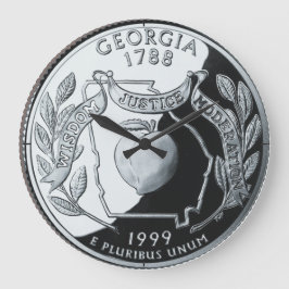 Faux Georgia State-kvartal Stor Klocka