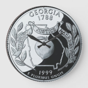 Faux Georgia State-kvartal Stor Klocka