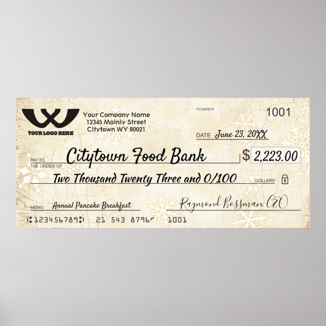 Faux gigantisk kontroll jul snöflingor poster (Framsidan)