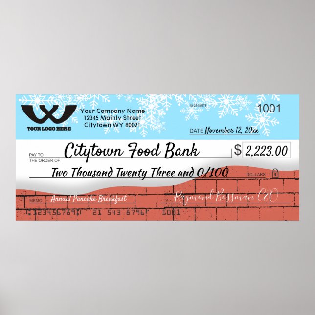 Faux gigantisk kontroll jul snöflingor poster (Framsidan)