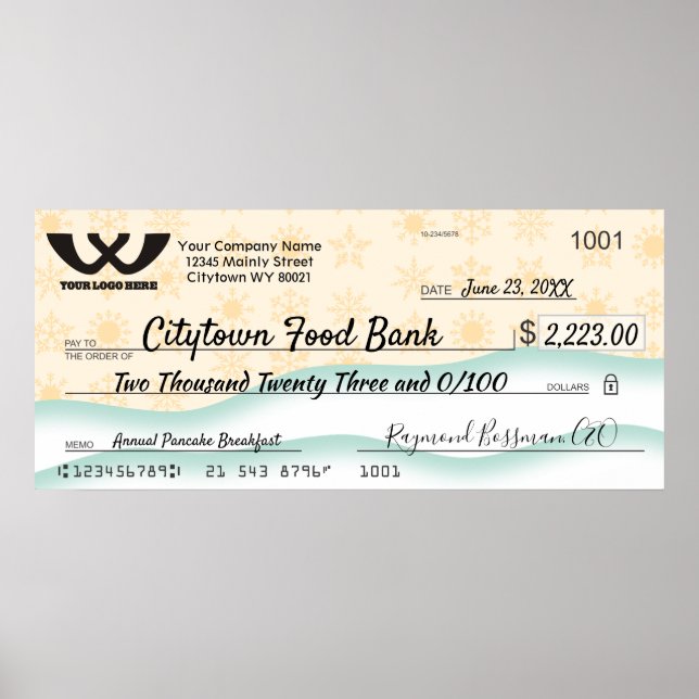 Faux gigantisk kontroll jul snöflingor poster (Framsidan)