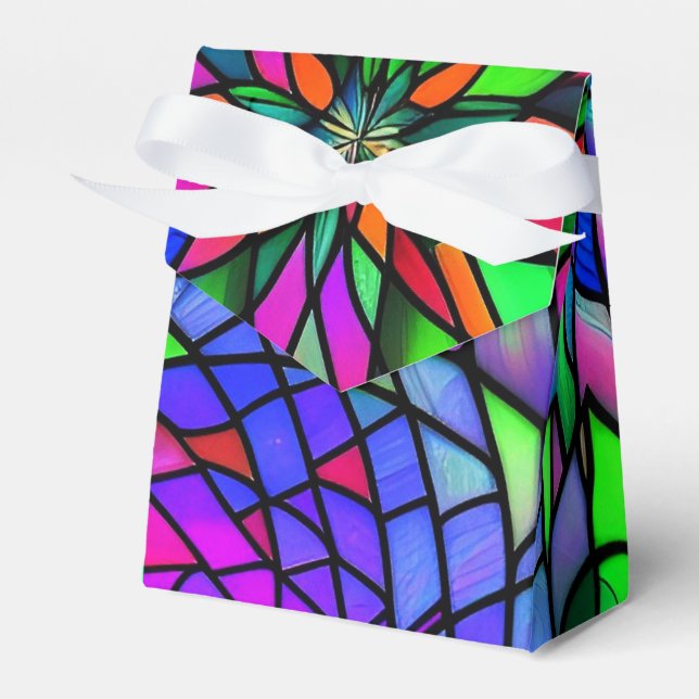 Faux-glaset Tält Presentaskar (Framsidan Sidan)