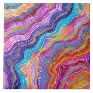 Faux glitter agate mönster kakelplatta