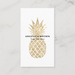 Faux Glitter ananas, Affärskort Visitkort