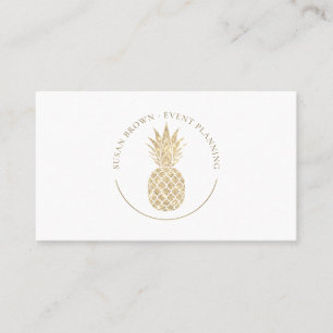 Faux Glitter ananas Logotyp, Affärskort Visitkort