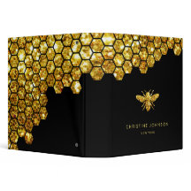 Faux glitter bee logotyp och honungskomb