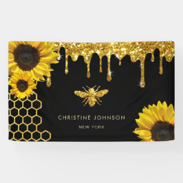 faux glitter bi och solblommor