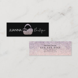 Faux Glitter Boutique Kläder Svart Vitt   Mini Visitkort