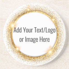 Faux Glitter Circle Ram Sandstone Underlägg