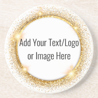 Faux Glitter Circle Ram Sandstone Underlägg