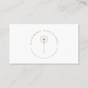 Faux Glitter Dandelion Butterfly Logotyp Visitkort