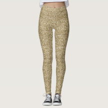 Faux Glitter Design Leggings